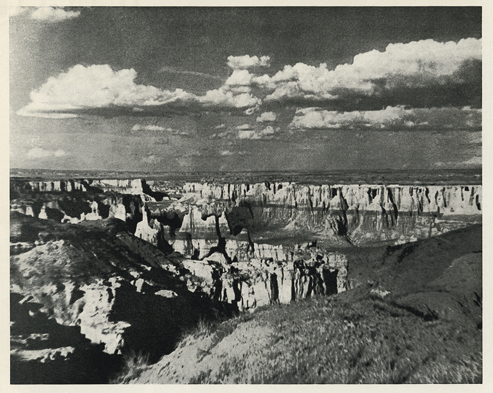 Over the years, Arizona Highways published hundreds of photographs by Barry Goldwater. The first was this shot of Coal Mine Canyon, which ran on page 16 of our August 1939 issue. | Courtesy of the Barry & Peggy Goldwater Foundation