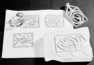 his photo shows the steps on a bracelet’s journey from drawing to finished product. |  MILTON SNOW  (VIA HOPI CULTURAL PRESERVATION OFFICE)
