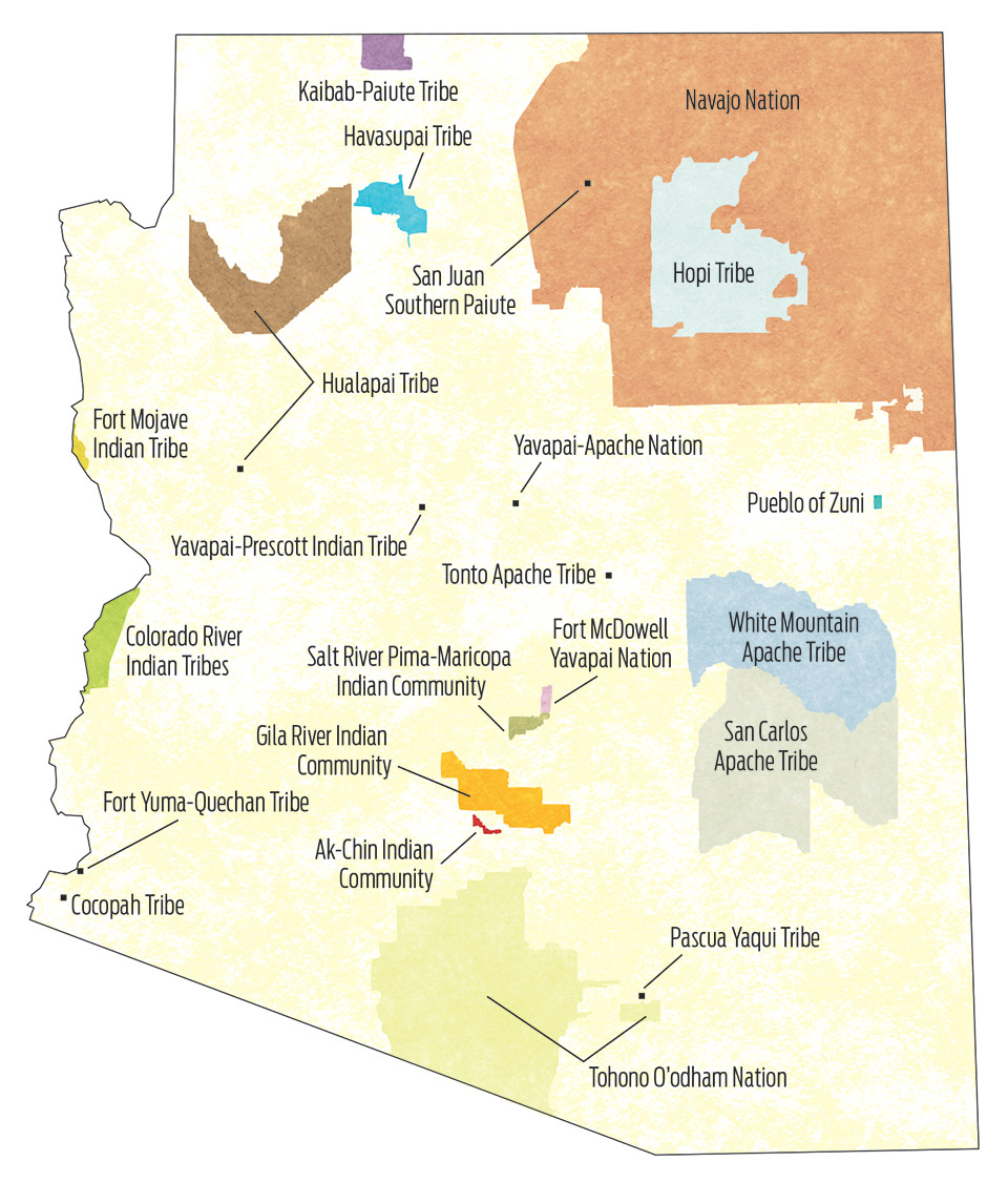 Arizona Tribal Lands Map