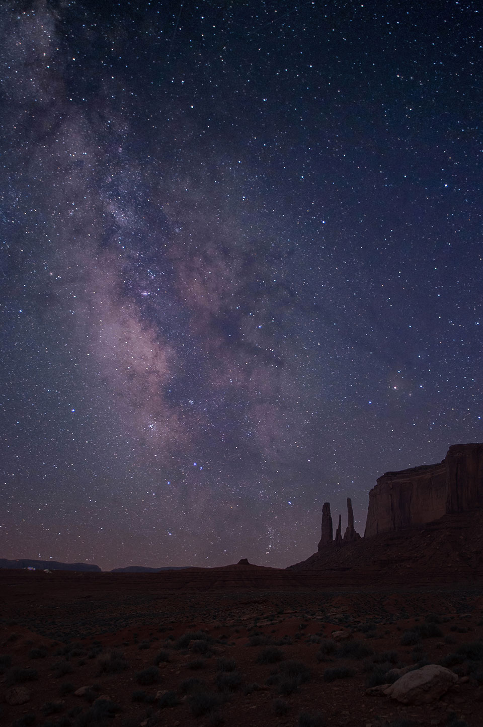 Milky Way over Monument Valley. Photo by Owen Waggoner.