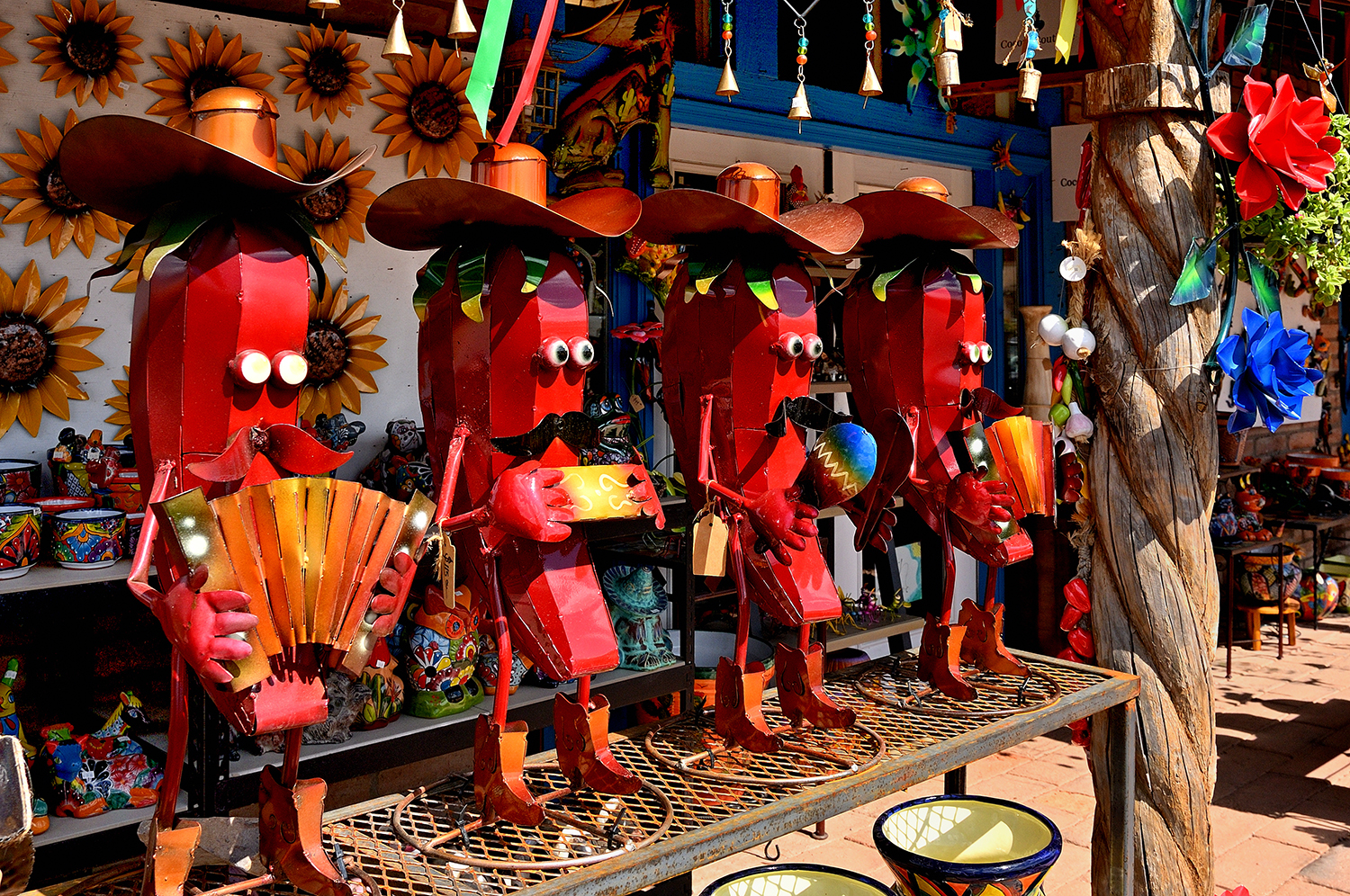 A chile pepper band is on display in Tubac, an art community south of Tucson. By Jim Dell
