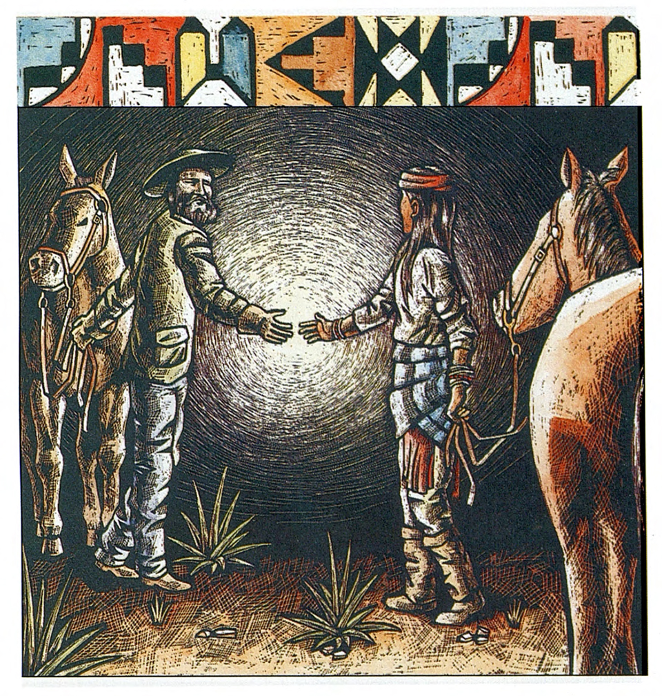 The respect between Chato and Gen. George Crook was mutual and heartfelt. Illustration by Kevin Kibsey