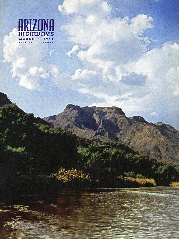 The March 1951 cover of Arizona Highways