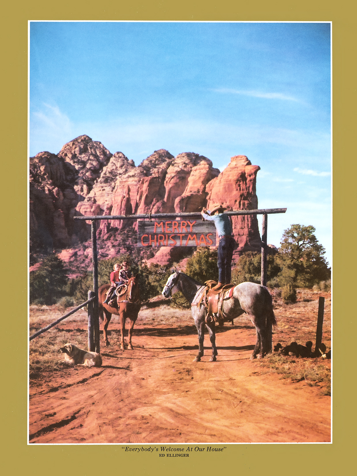 Among the ways Arizona Highways has celebrated the Christmas season over the years is this Ed Ellinger photo from Red Rock Country. It appeared on the magazine’s back cover in December 1960.