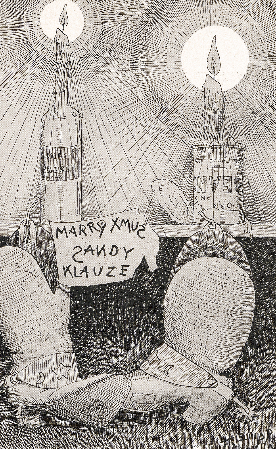 Hal Empie’s many contributions to Arizona Highways included this “Christmas card” for our December 1938 issue.