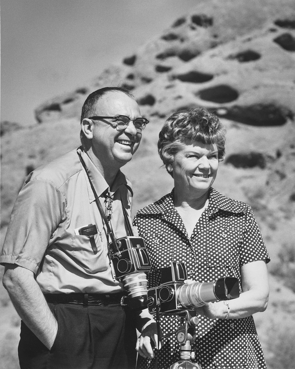 Decades of traveling  and working together made  the McLaughlins an effective team — largely, Herb said, due to the “uncanny communication” they developed. | Arizona Highways Archives