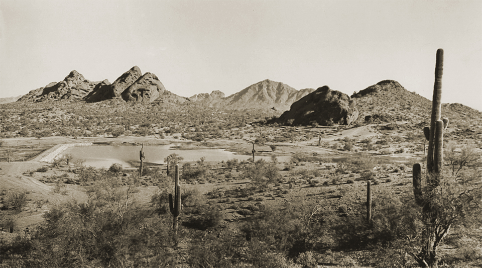 The Papago Park area is shown in 1930, the year it lost its national monument status. The site, now a municipal park, remains popular among hikers and wildlife watchers. | Arizona State Library, Archives and Public Records