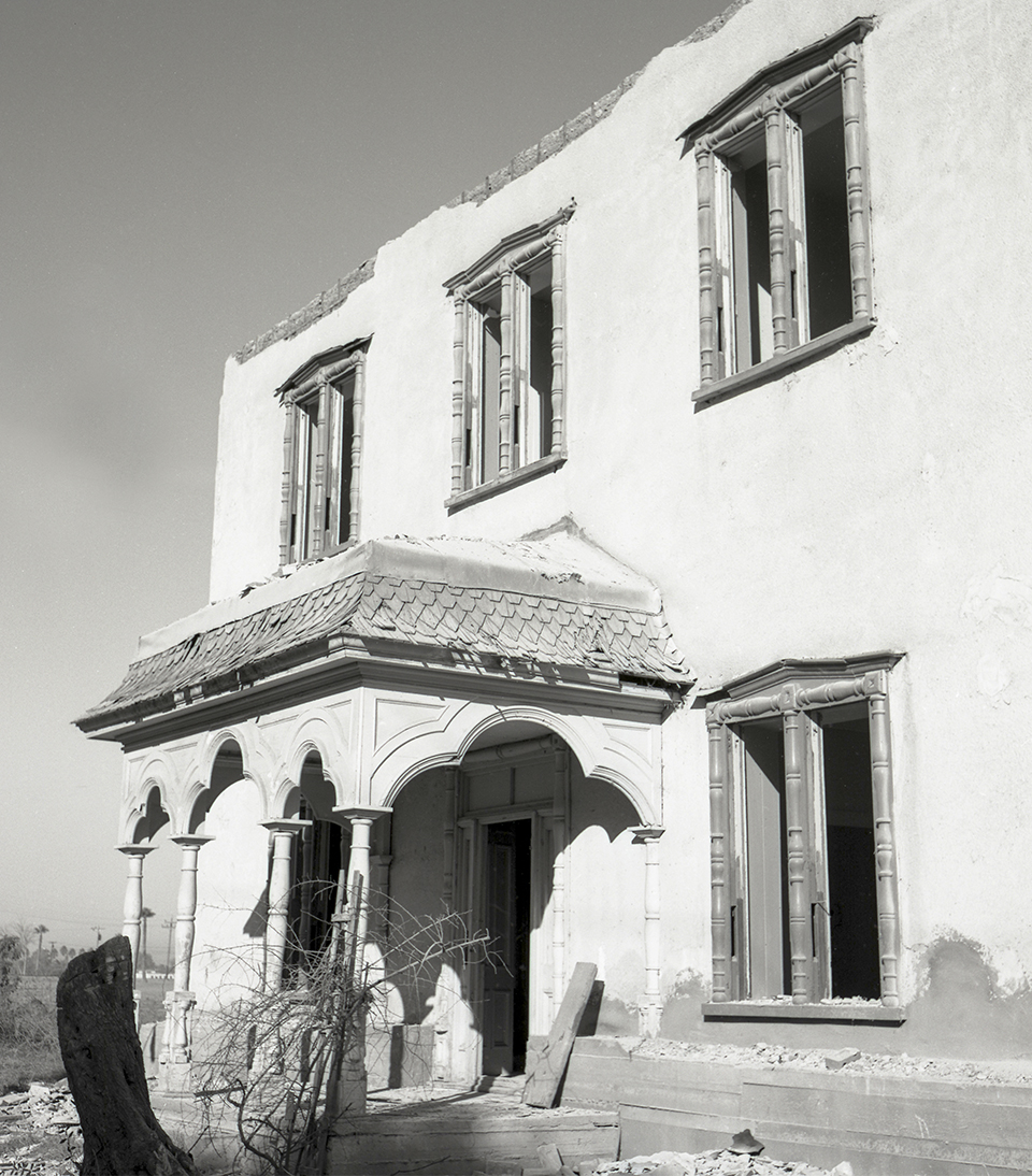 Another of Manuela’s daughters, Maria Sotelo Miller, was married to canal executive Winchester Miller. This photo is believed to show the family’s two-story adobe home, near present-day Rural Road and University Drive, before its demolition in the 1950s. | Tempe History Museum