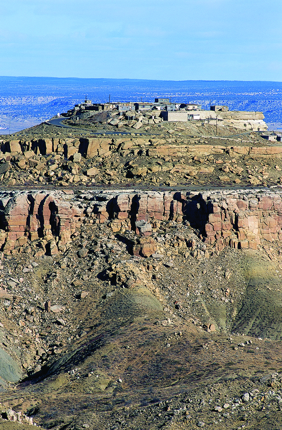 Established in 1690, the traditional Hopi village sits at 5,000 feet above sea level atop a rocky mesa. | Gary Johnson