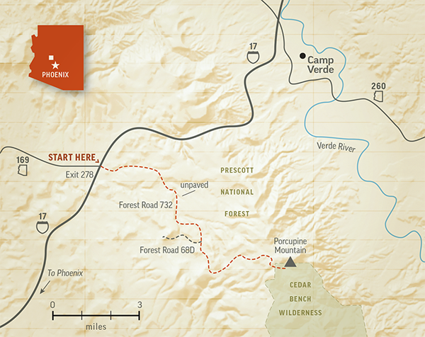 Map of the area by Keith Whitney