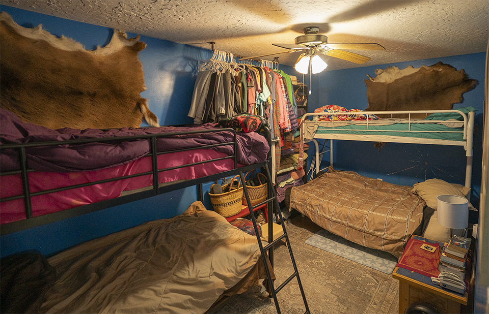 A room in Kvidera’s Superior home is a dedicated space for hikers to rest and re-up on supplies. | Dawn Kish
