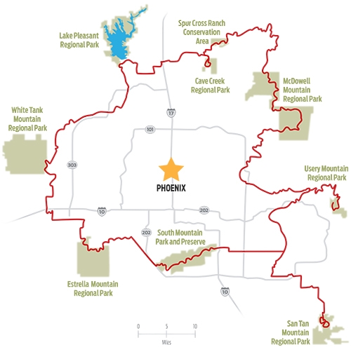 Maricopa Trail map