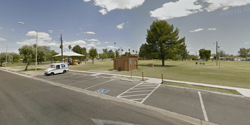 The lovely Pueblo Gardens Park is located on Forgeus Stravenue in Tucson. | Google Maps