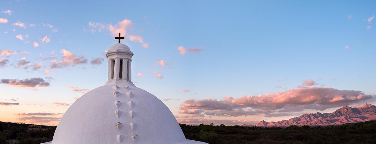 The dome atop Mission San José de Tumacácori by Jack Dykinga