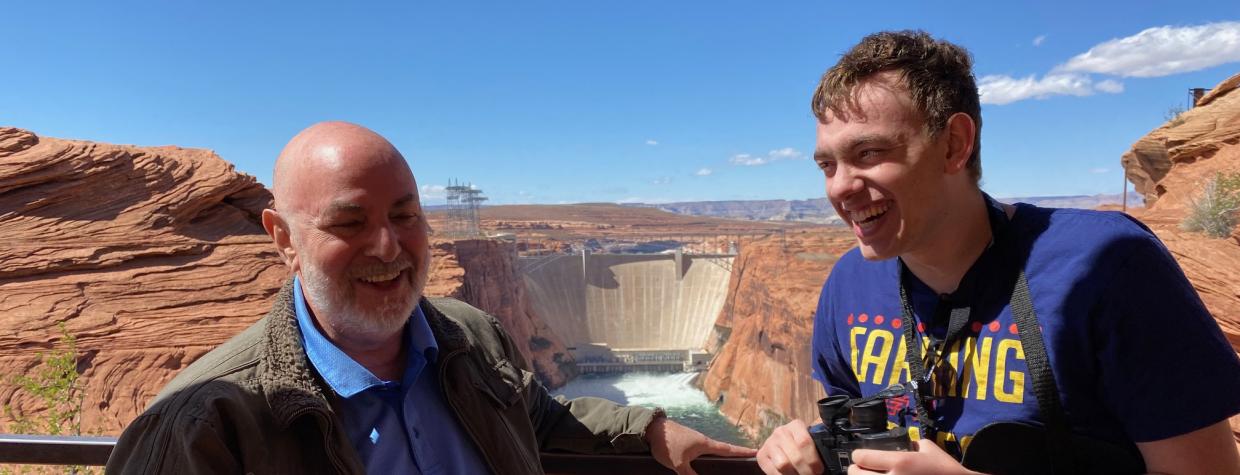 Stu and Brenden Kaner at Glen Canyon National Recreation Area