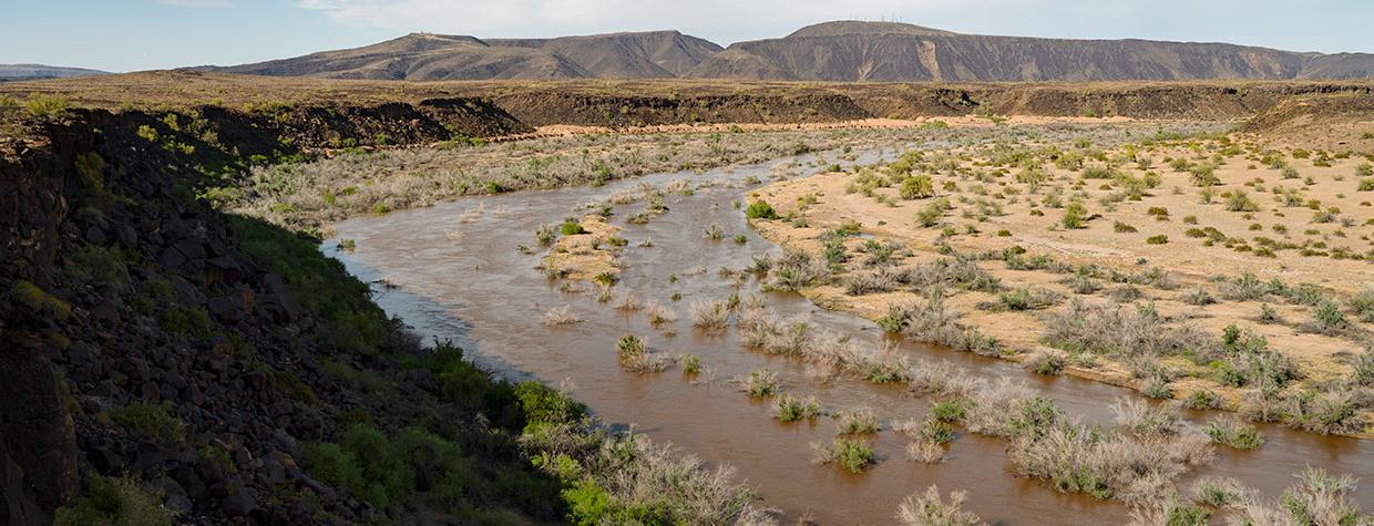 The Gila River flows around a curve within the boundaries of the proposed Great Bend of the Gila National Monument. By David Wallace