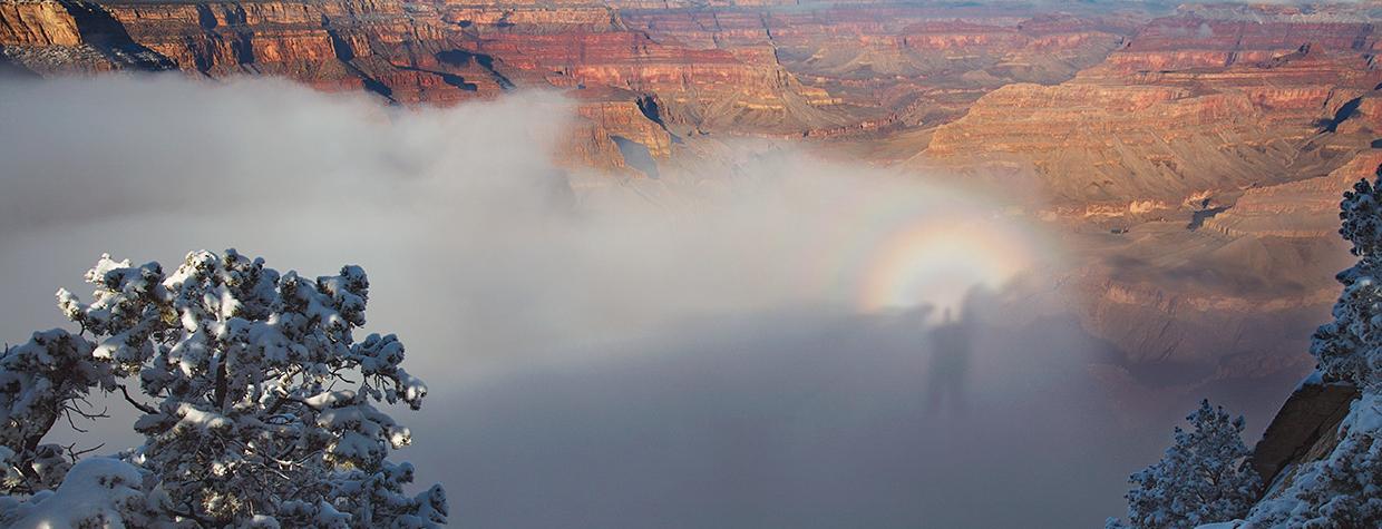 Mike Buchheit captured his own shadow on a cloud at the Grand Canyon.
