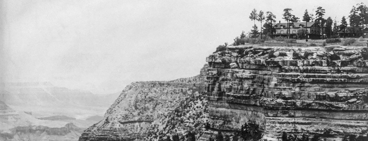 The Grandview Hotel, which overlooked the Canyon at the South Rim’s Grandview Point, became part of Hearst’s portfolio in 1913. |  Library of Congress