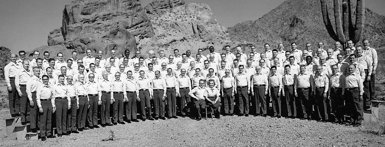 Members of the Orpheus Male Chorus of Phoenix are shown near Camelback Mountain in an undated photo. COURTESY OF ORPHEUS MALE CHORUS OF PHOENIX