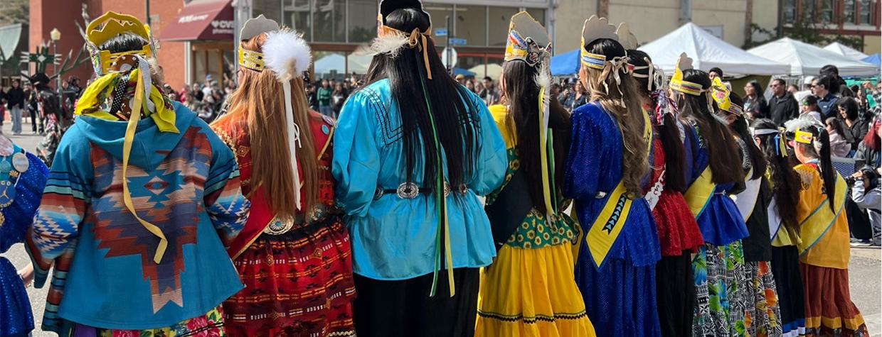 A sampling of traditional clothing worn at the Apache Jii Festival in Globe, Arizona.