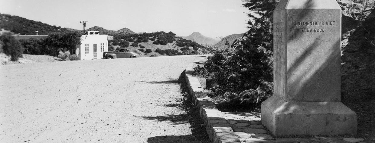A concrete obelisk in Bisbee marks the Continental Divide, but it’s off by more than 100 miles. The southern end of the actual Divide is in New Mexico. | Arizona Highways Archives