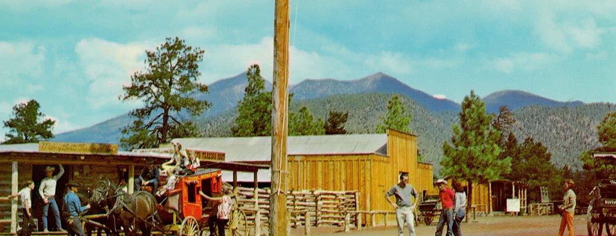 This 1966 postcard shows Buffalo Park as it was originally intended — as a theme park and tourist attraction. | NORTHERN ARIZONA UNIVERSITY CLINE LIBRARY