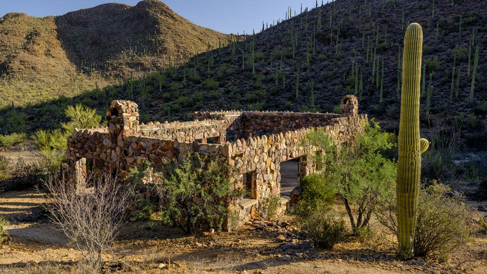 The remnants of Ruby and Sherry Bowen’s desert home are preserved in Tucson Mountain Park. | Jeff Maltzman