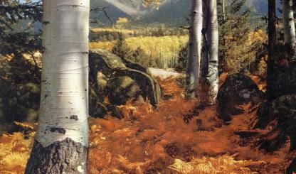 Autumn Clothes the High Country appeared in the October 1957 issue of Arizona Highways. “Scene taken near the San Francisco Peaks in the early part of October in 1954,” wrote our editor. “Venturing off the main roads, one will sometimes find a spot where light and subject matter meets with the approval of a nature photographer.” 