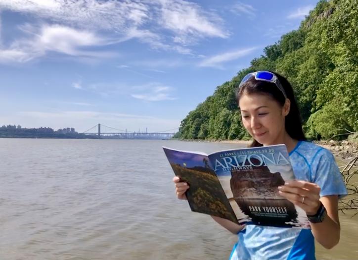 Global Snapshot at the Hudson River in New Jersey with NYC in background of Minako Hinman