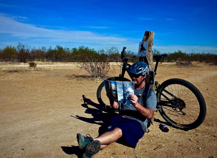 Global Snapshot of Jim Helms on the MaricopaTrail, nar Surprise, AZ.