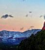 Snow dusts Sedona's red rocks. 