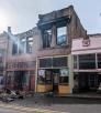 Burned buildings on Tombstone Canyon in Bisbee after a February 2024 fire