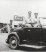 Patrons pose for a photo in front of the original Caviglia Café in the late 1930s. Photograph: Courtesy of Arivaca Dancehall