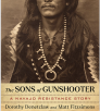 A book cover shows Navajo "Gunshooter" in a sepia toned image. He's wearing tradition clothing and a large squash blossom necklace. 