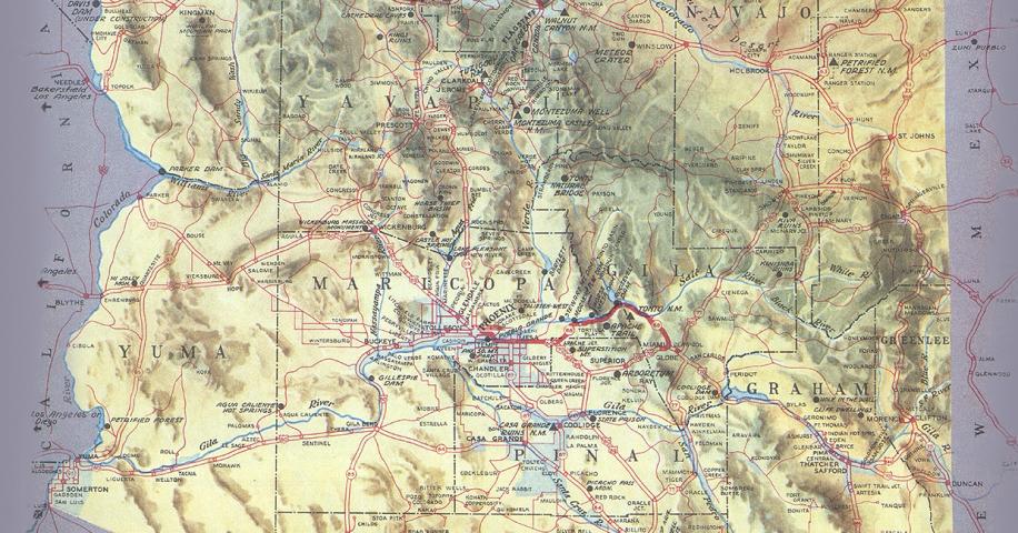 State of Arizona Vintage Map | Arizona Highways