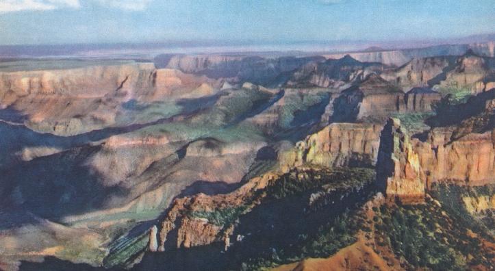 Mount Hayden defines a view from Point Imperial, on the Grand Canyon’s North Rim, in a Robert Freeberg photo that appeared in the August 1947 issue of Arizona Highways. 