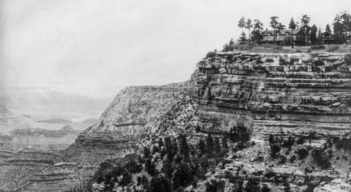 The Grandview Hotel, which overlooked the Canyon at the South Rim’s Grandview Point, became part of Hearst’s portfolio in 1913. |  Library of Congress