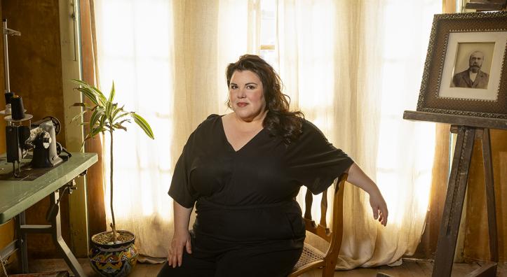 Author Melani Martinez spent more than 20 years writing her memoir, The Molino. She’s photographed here in what once was her family’s molino, tortilleria and café. | Steven Meckler