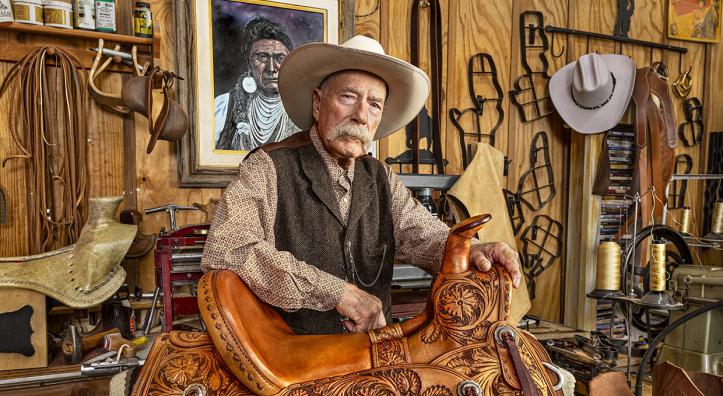 Geno D’Ambrose (pictured) grew up around horses and worked for a saddle maker in Payson before opening his own business in Tombstone in the 1980s. By Steven Meckler