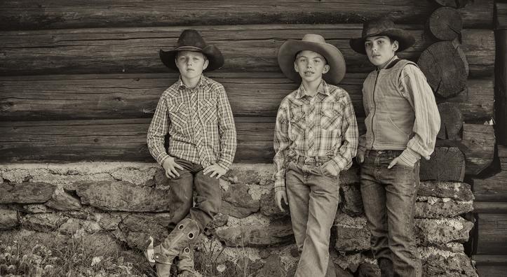 Vinson Picozzi, Keaton Jasso and Kaden Summer are shown at the X Diamond’s Voigt Allotment in the Apache-Sitgreaves National Forests. By Scott Baxter