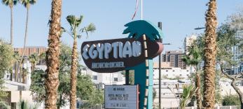 The Egyptian Hotel sign
