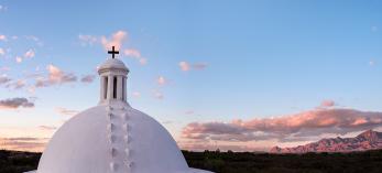 The dome atop Mission San José de Tumacácori by Jack Dykinga