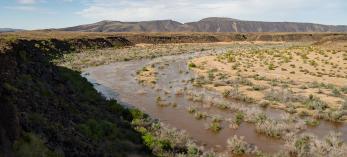 The Gila River flows around a curve within the boundaries of the proposed Great Bend of the Gila National Monument. By David Wallace