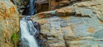 Seven Falls, a series of waterfalls fed  by snowmelt and monsoon storms, is the payoff on the Bear Canyon Trail. By  Jeff Maltzman