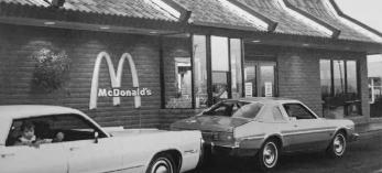 Sierra Vista’s groundbreaking McDonald’s drive-thru is shown shortly after it opened in 1975. COURTESY OF LEANN RICHARDS