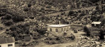 An undated photo shows the Gold King Mansion and other buildings that once sat near it. | MOHAVE MUSEUM OF HISTORY AND ARTS