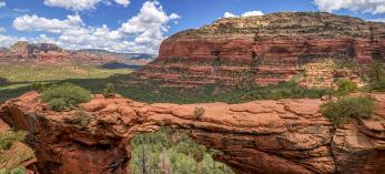 Sedona’s Devil’s Bridge Trail is characterized by views of surrounding red rocks. It’s accessed via a very rugged road. | Theresa Rose Ditson