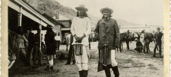 Chiricahua Apache warrior Geronimo (right) with Cochise’s son, Naiche, at Fort Bowie on September 15, 1886. The location of Geronimo’s surrender is commemorated at the Geronimo Surrender Monument in Cochise County. | Arizona Historical Society