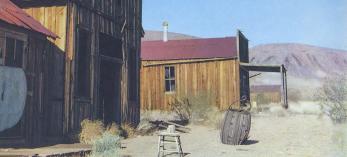 White Hills Ghost Town, 35 miles southeast of Hoover Dam, as it appeared in the 1940s. | Carlos Elmer, Arizona Highways Archive