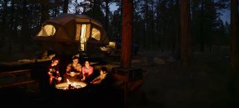The Villalobos family enjoys the glow from a responsible campfire at Tusayan-Montane campground, near the South Rim of the Grand Canyon. | Dawn Kish